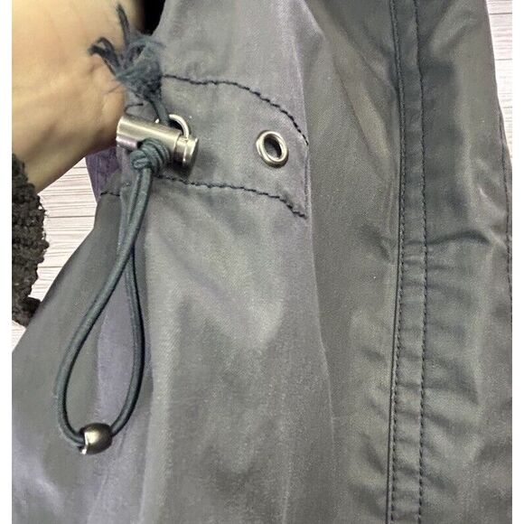 Coach Hadley Anorak‎ Rain Zip Up Jacket Navy Blue Casual Women's Sz Med - Picture 10 of 16